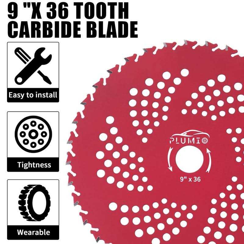 PLUMIA 9 x 36 Teeth Carbide Tipped Blades with Universal Adapter Kit - Image 3