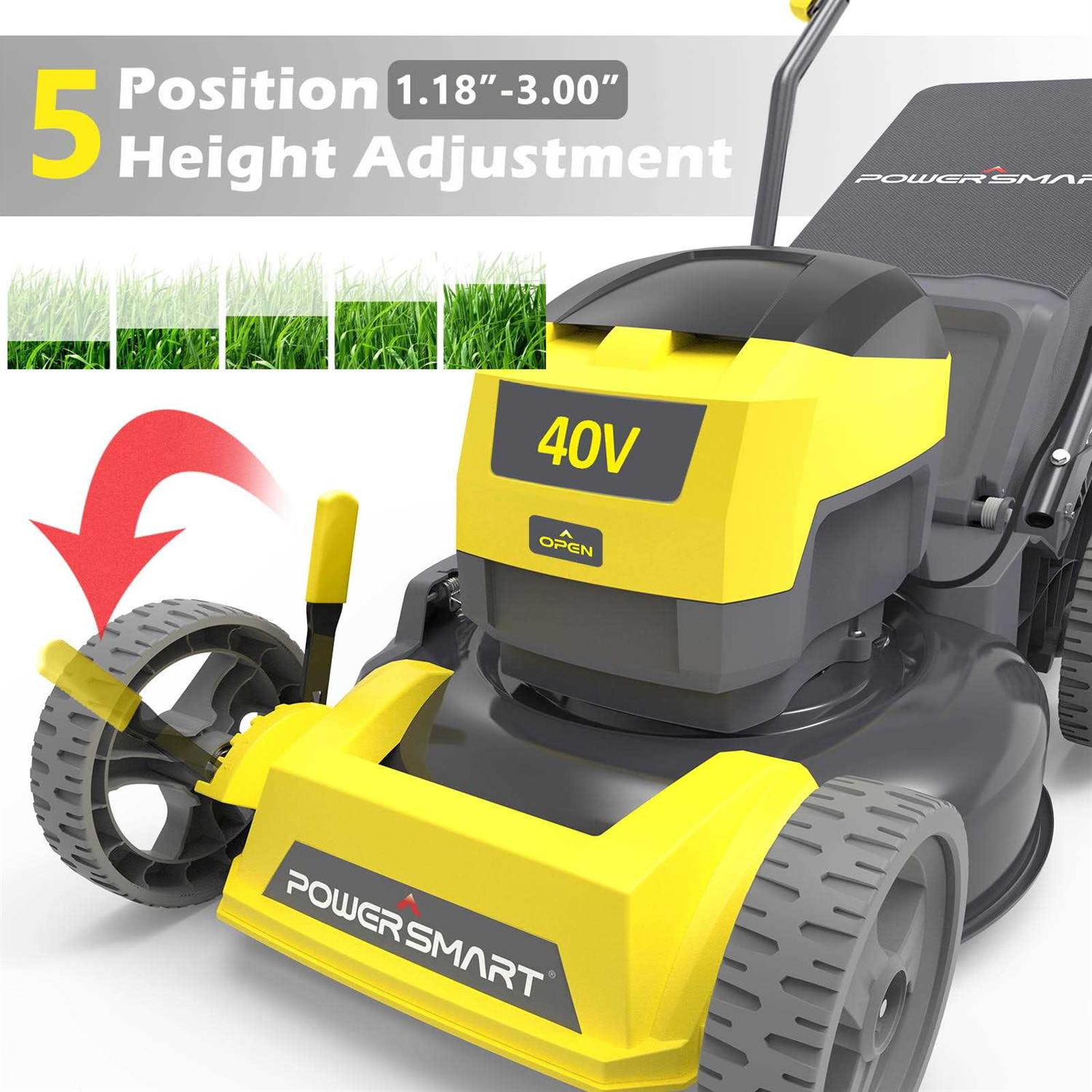 Powersmart 40V Push Lawn Mower Kit with Leaf Blower - Image 4