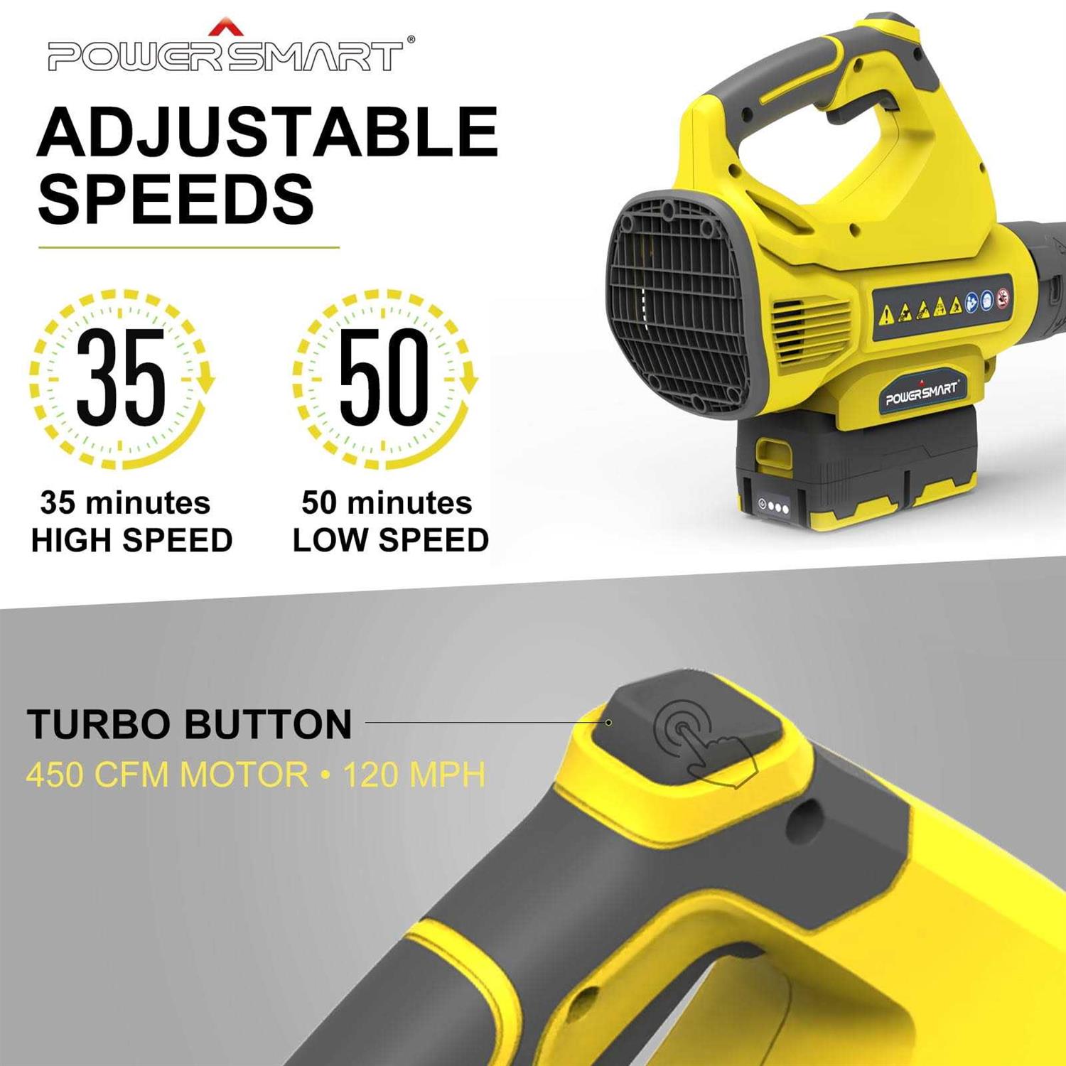 Powersmart 40V Push Lawn Mower Kit with Leaf Blower - Image 5