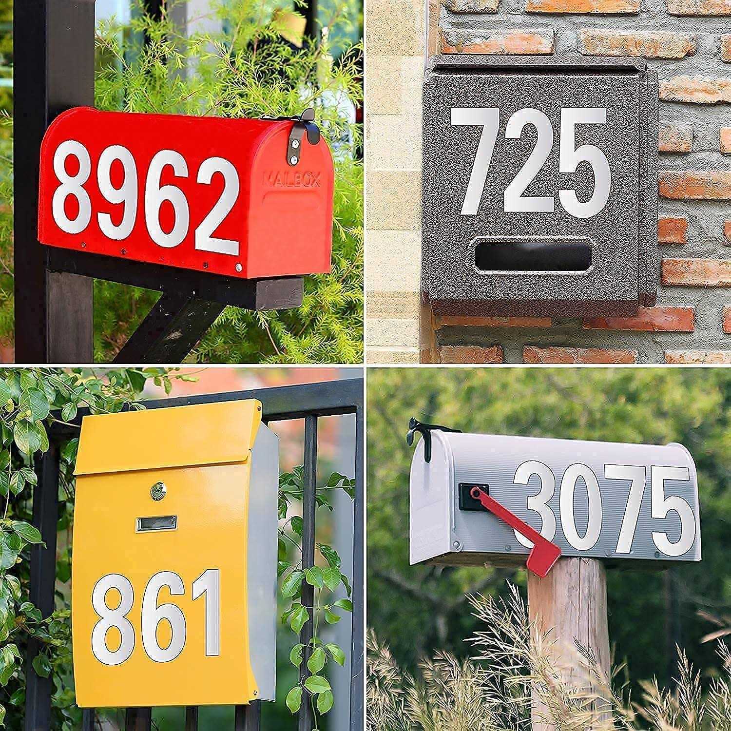 Reflective Mailbox Numbers for Outside 30 Pcs Waterproof Mailbox Numbers Stickers - Image 3