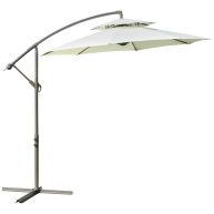 Outsunny Offset Patio Umbrella, Cantilever Umbrella Cross Base