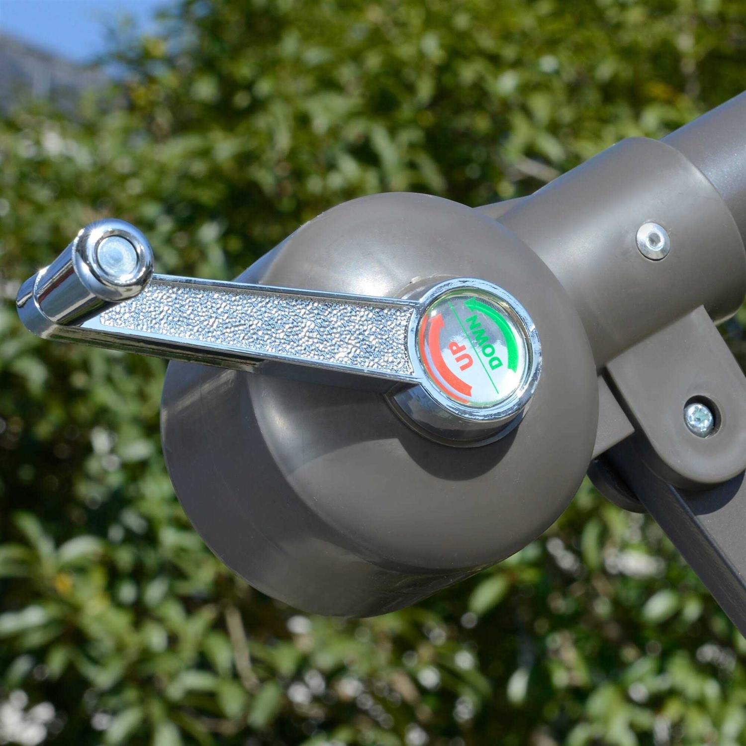 Outsunny Offset Patio Umbrella, Cantilever Umbrella Cross Base - Image 2