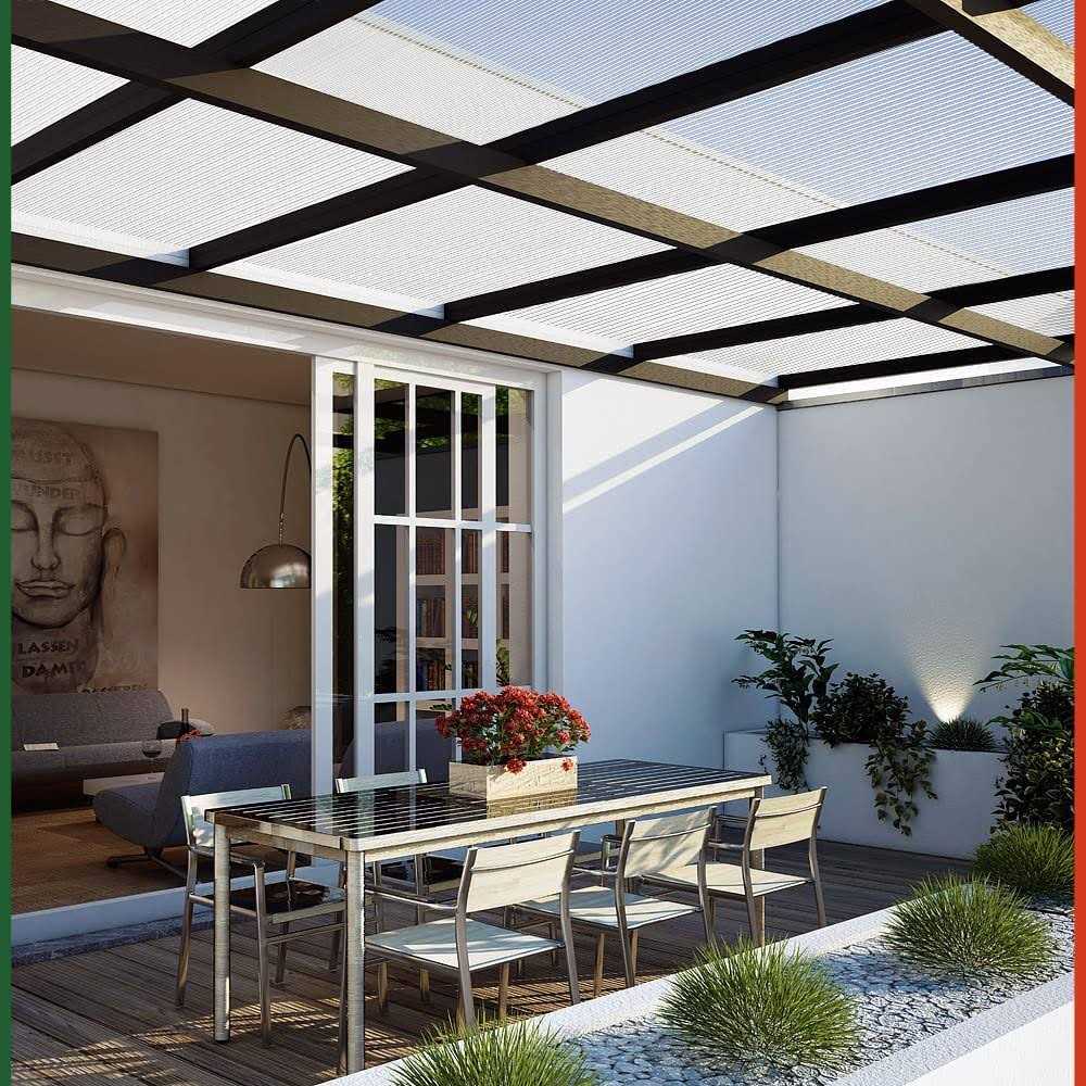 14 Pieces Set 2′ X 4′ Polycarbonate Panel,Twin Wall Polycarbonate Panels Waterproof UV Protected Reinforced Clear Sheets for Greenhouse - Image 3