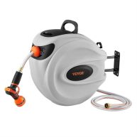 Retractable Plastic Wall Mounted Hose Reel with Automatic Rewind VEVOR