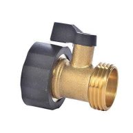 3/4 Brass Garden Hose Shut Off Valve,1-Way Restricted-Flow Water Shut-Off