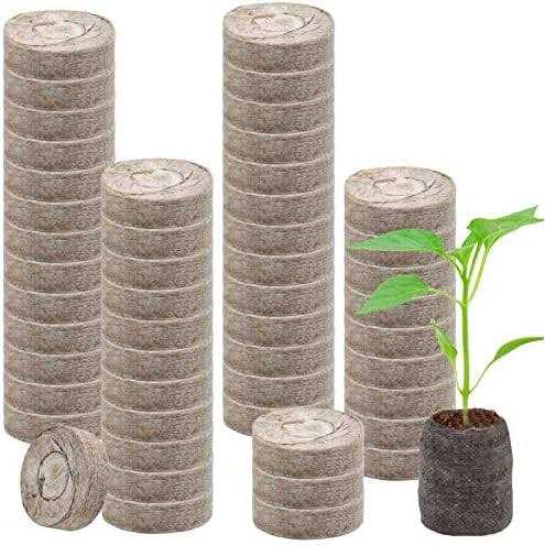 100 Pcs peat pellets Plant Starter,30MM Plant Starting Plugs,Fiber Soil Direct Plant Seeding Starters peat pellets for seedlings - Image 5