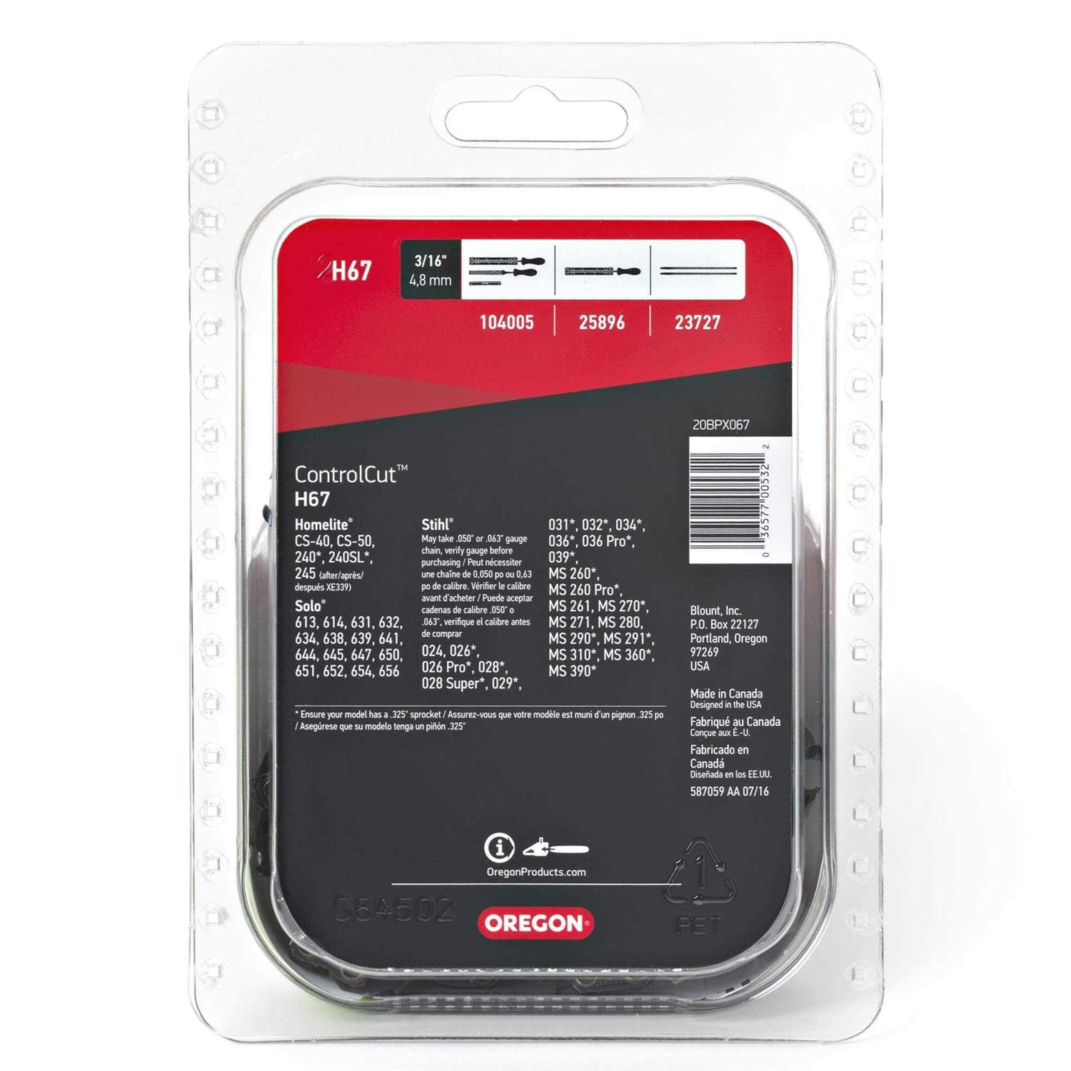 Oregon ControlCut H67 16 in. Chainsaw Chain - Image 4