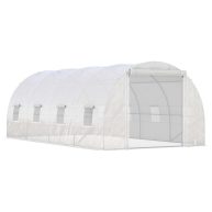 Outsunny Walk-In Tunnel Greenhouse with 8 Windows & Roll Up Door