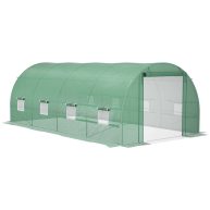Outsunny Walk-In Tunnel Greenhouse with 8 Windows & Roll Up Door