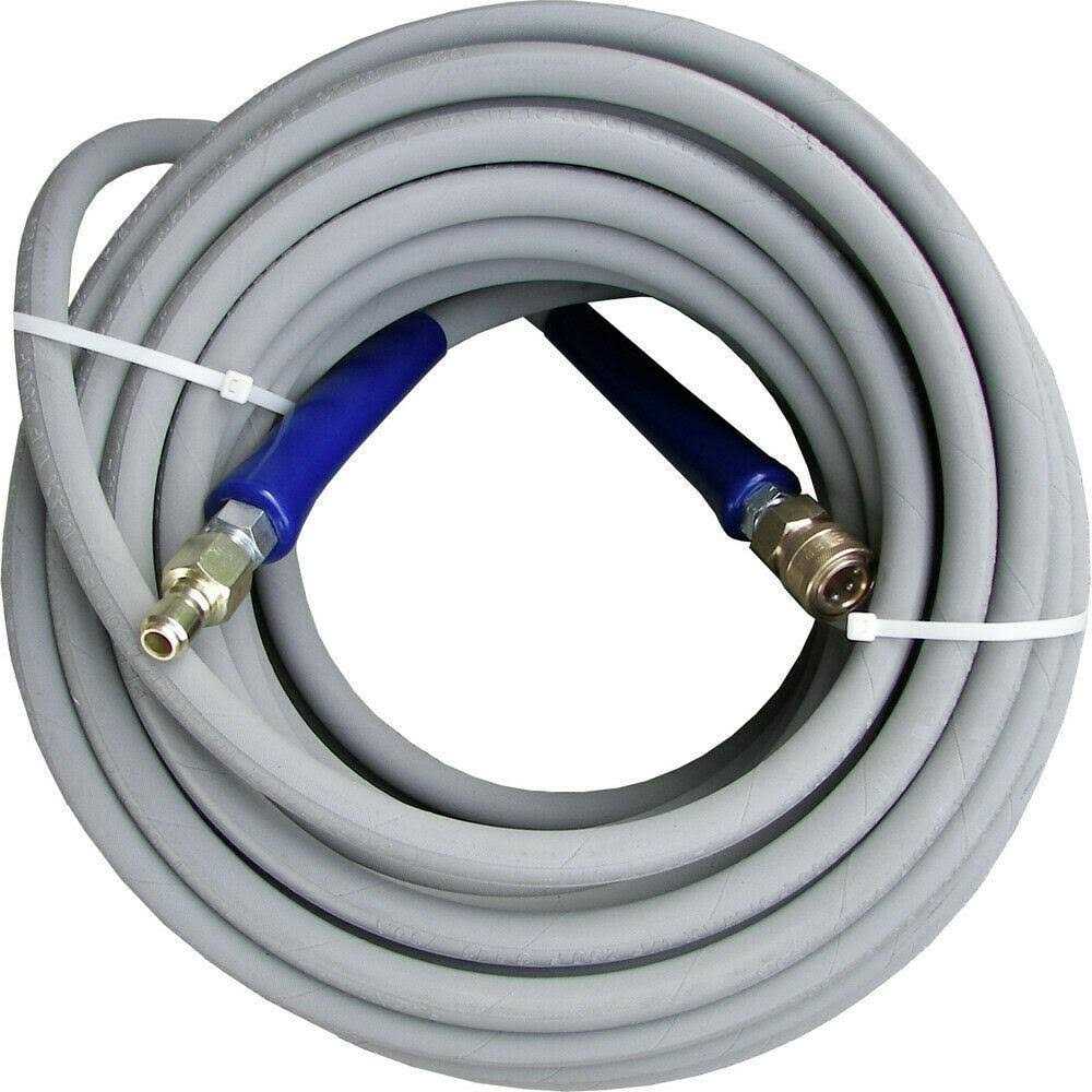 Pressure-Pro 3/8 in. x 100 ft. 4,000 PSI Non-Marking Gray Pressure Washer Hose with Quick Connects AHS285