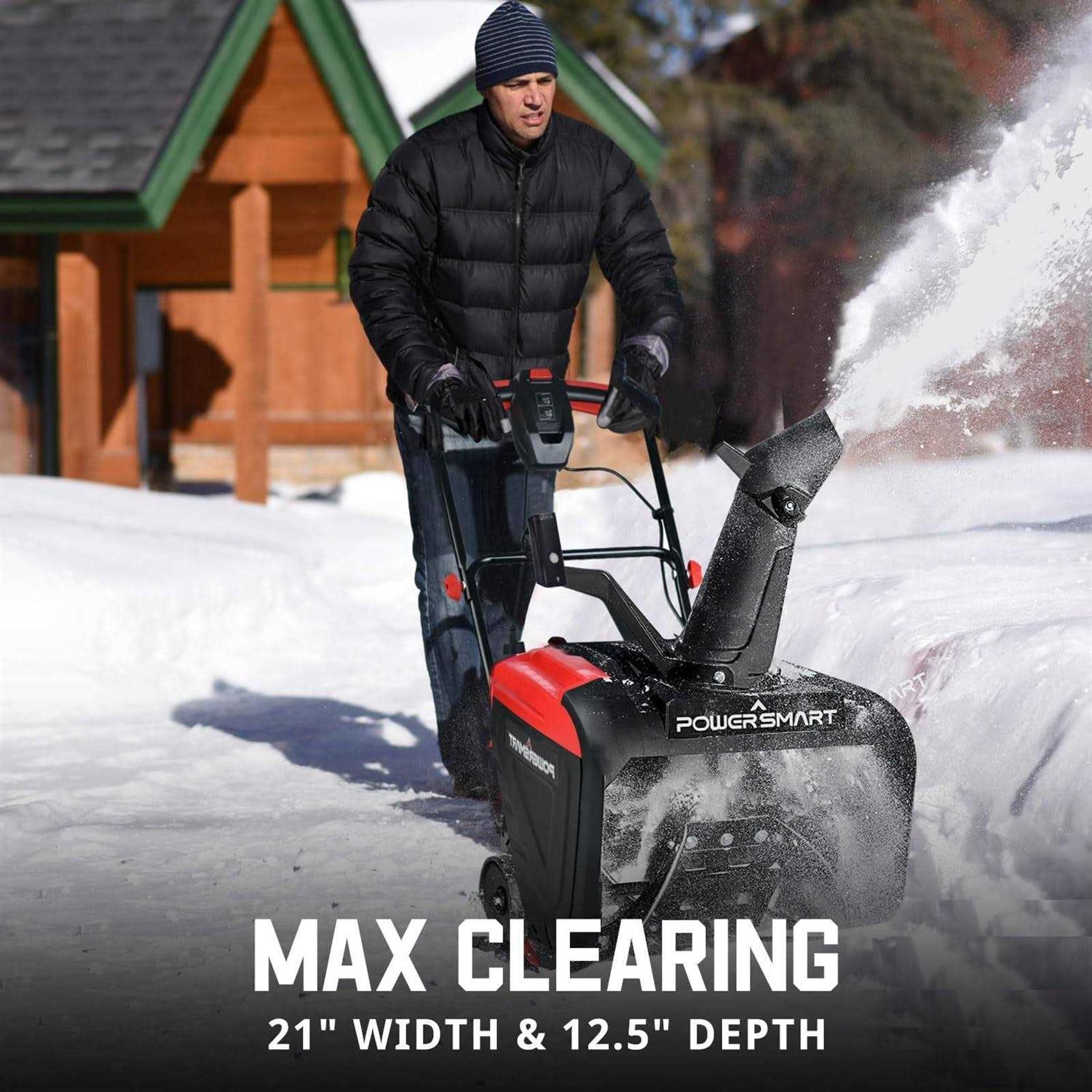 PowerSmart 21 in. Electric Single Stage Snow Thrower with LED Light - Image 4