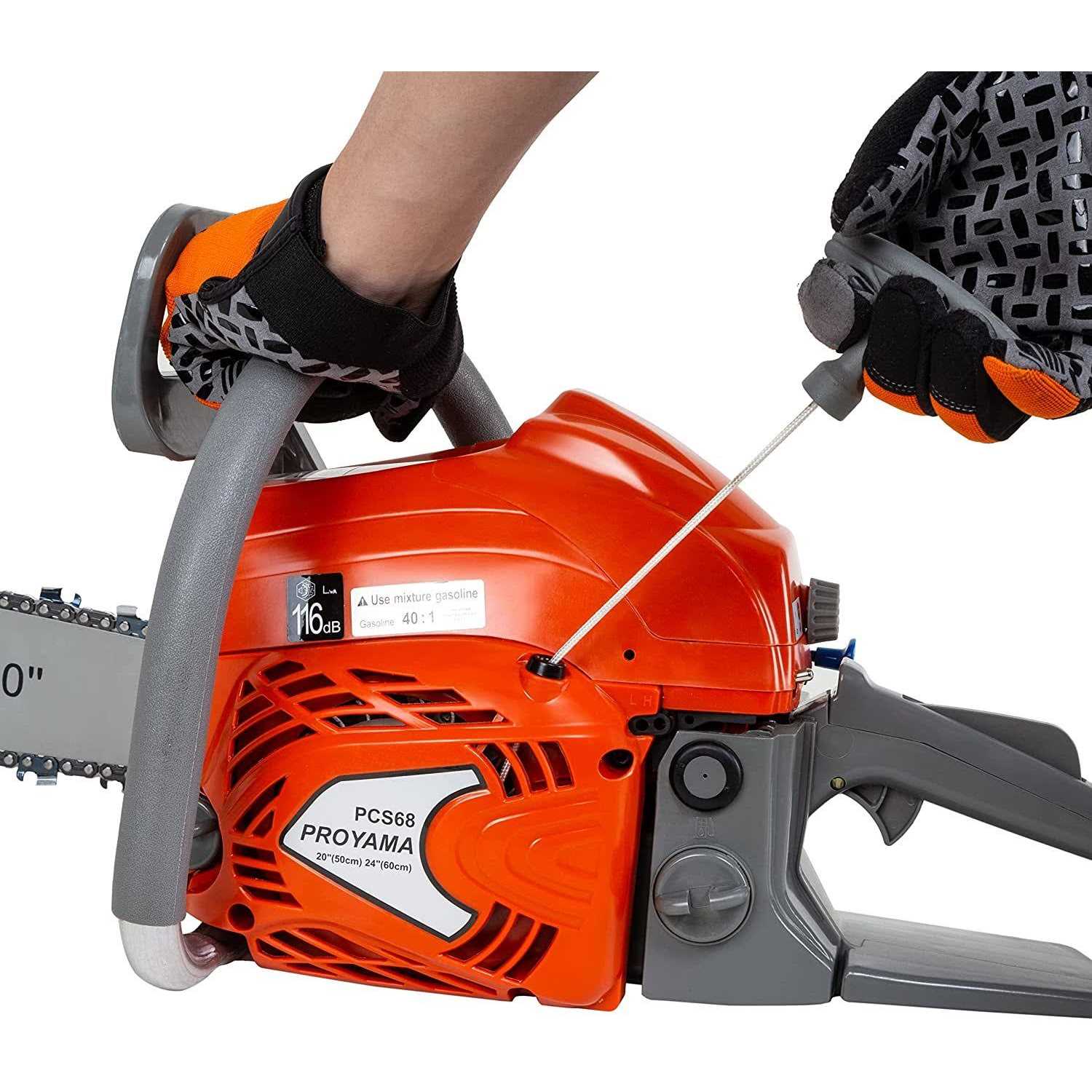 Proyama 62cc 2-Cycle Gas Powered Chainsaw 22 Inch 18 Inch Handheld Cordless Petrol Chain Saw for Tree Wood Cutting 2 Year Warranty - Image 3