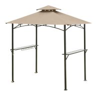 Ontheway 5ft x 8ft Double Tiered Replacement Canopy Grill Bbq Gazebo Roof Top