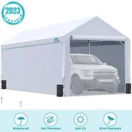 Advance Outdoor 10×20 ft Heavy Duty Carport Sidewalls and Doors