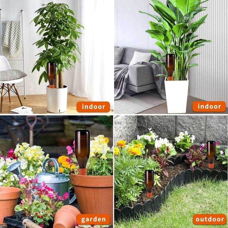 Plant Self-Watering Stakes-15 Pack Terracotta Automatic Plant Waterer Devices Auto-Water Irrigation System for Indoor/Outdoor Plants - Image 2