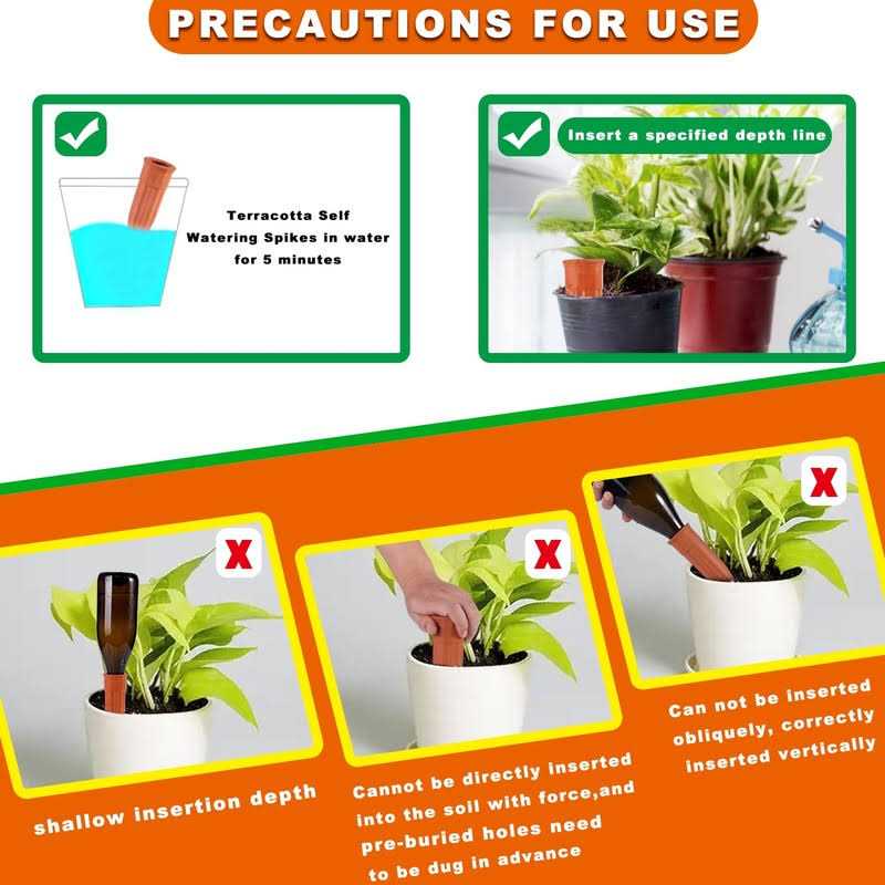 Plant Self-Watering Stakes-15 Pack Terracotta Automatic Plant Waterer Devices Auto-Water Irrigation System for Indoor/Outdoor Plants - Image 3