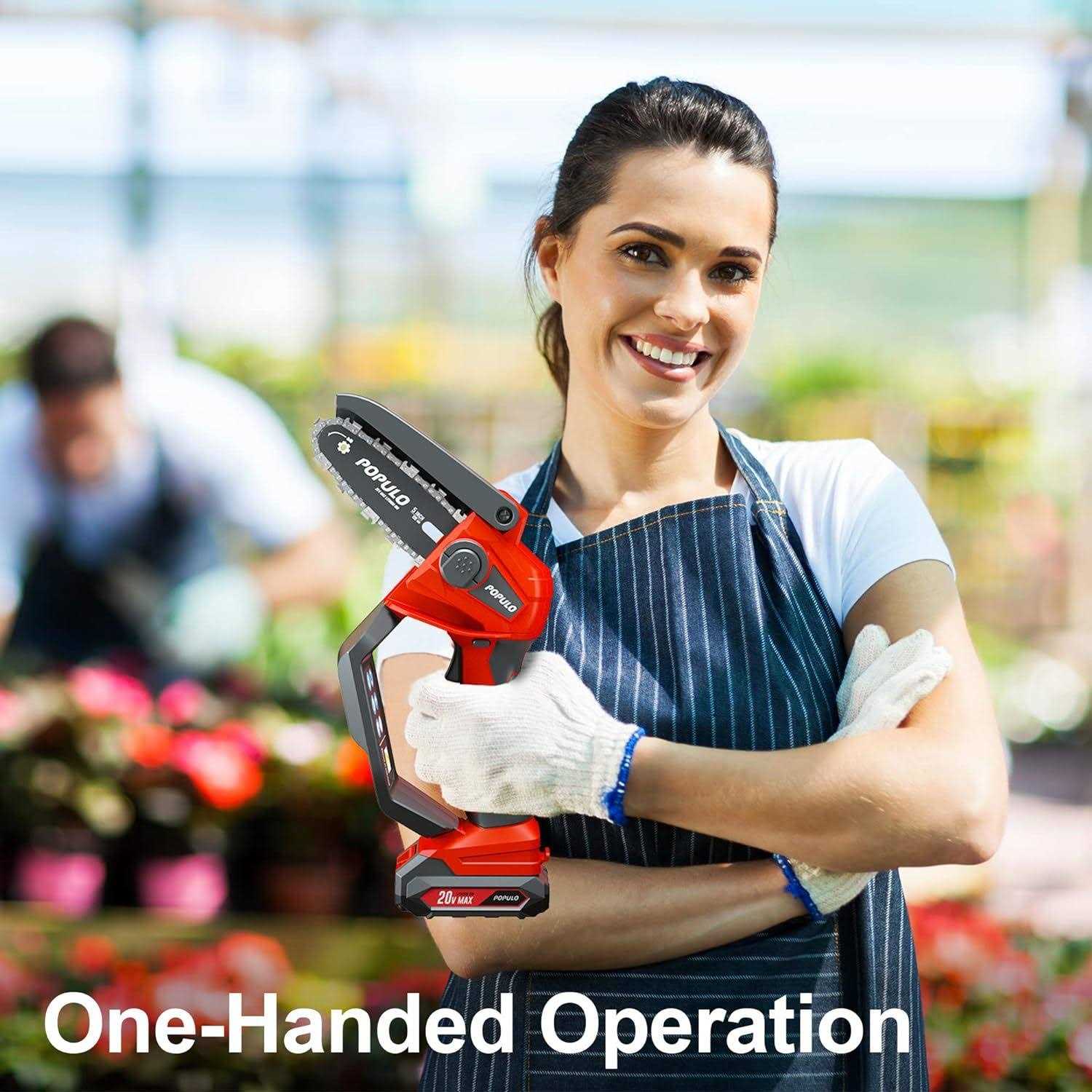 POPULO 5-inch Cordless Mini Chainsaw - Image 4