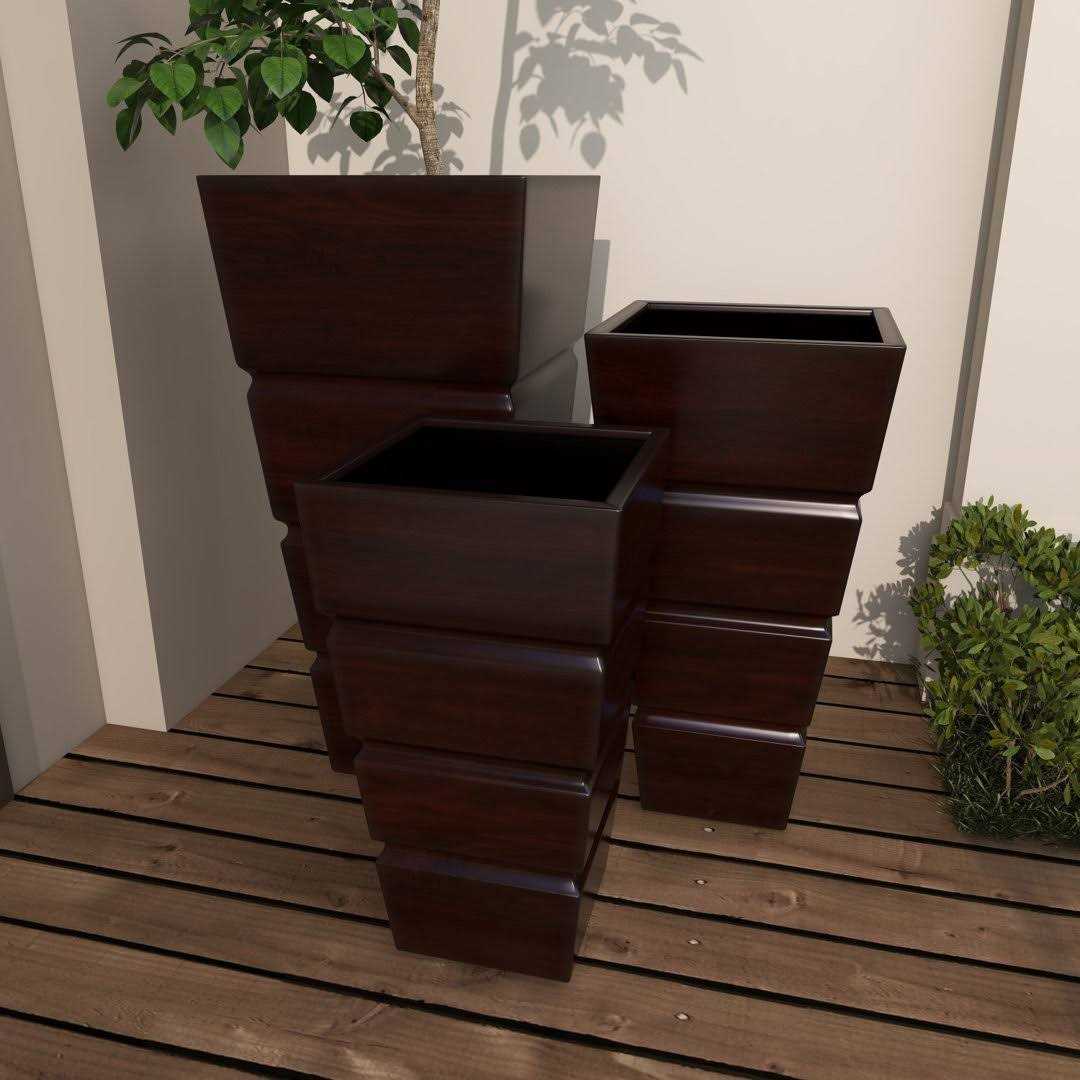 Red Barrel Studio® 3-Piece Metal Pot Planter Set - Image 2