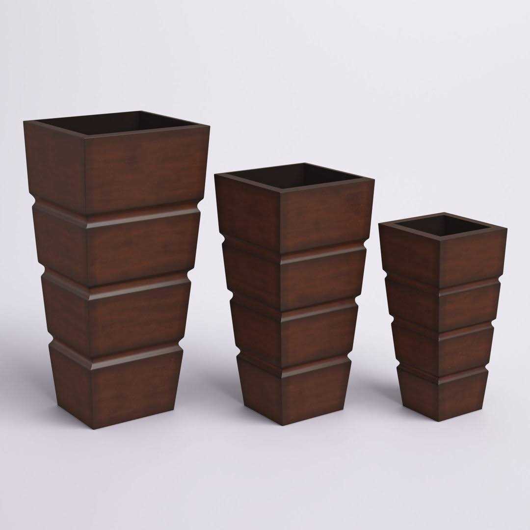 Red Barrel Studio® 3-Piece Metal Pot Planter Set - Image 3
