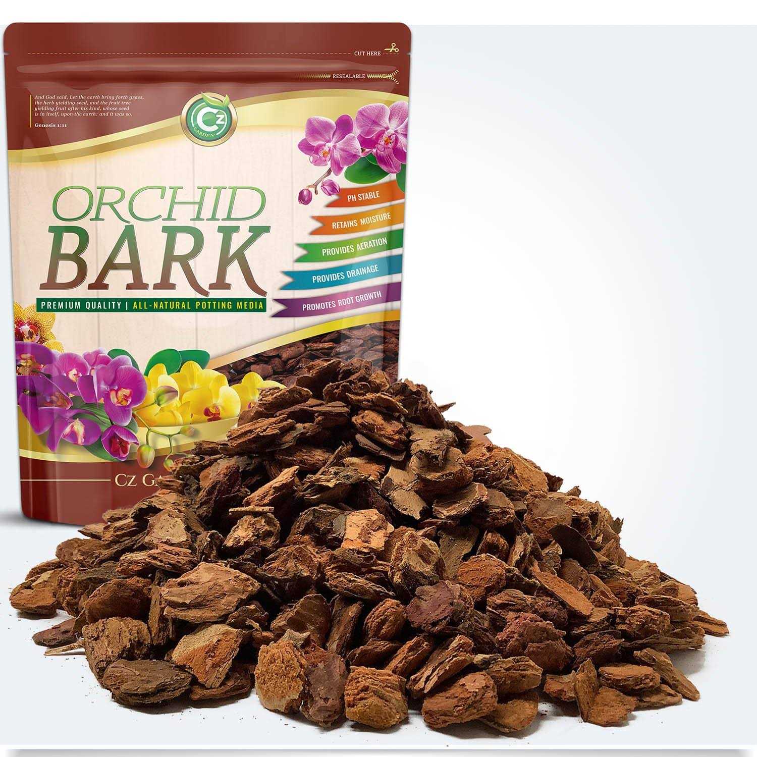 Orchid Potting Bark Made in USA Premium Garden Soil Amendment Mix for Proper Root Development of Phalaenopsis