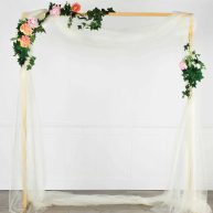 7′ x 6′ Gold Metal Rectangular Wedding Arch