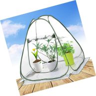 porayhut Pop Up Greenhouse Cover Flower House Mini Gardening Plant Flower Sunshine Room Room,Backyard PVC Greenhouse Cover for Cold Frost Protector