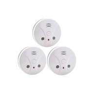 3 Pack Smoke Detector Battery Operated with Photoelectric Sensor and Silence Button