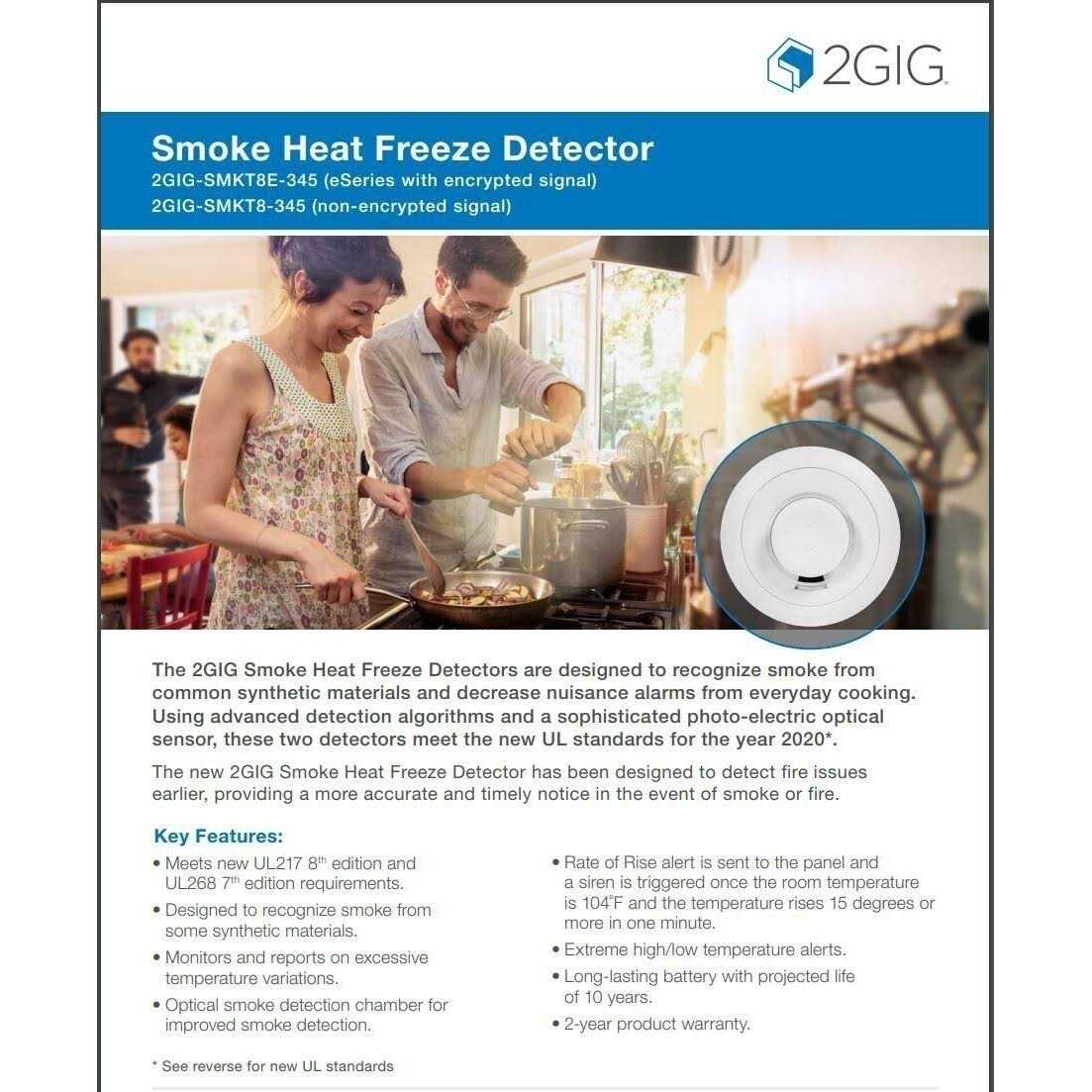 2GIG-SMKT8-345 Smoke Heat Freeze Detector - Image 3