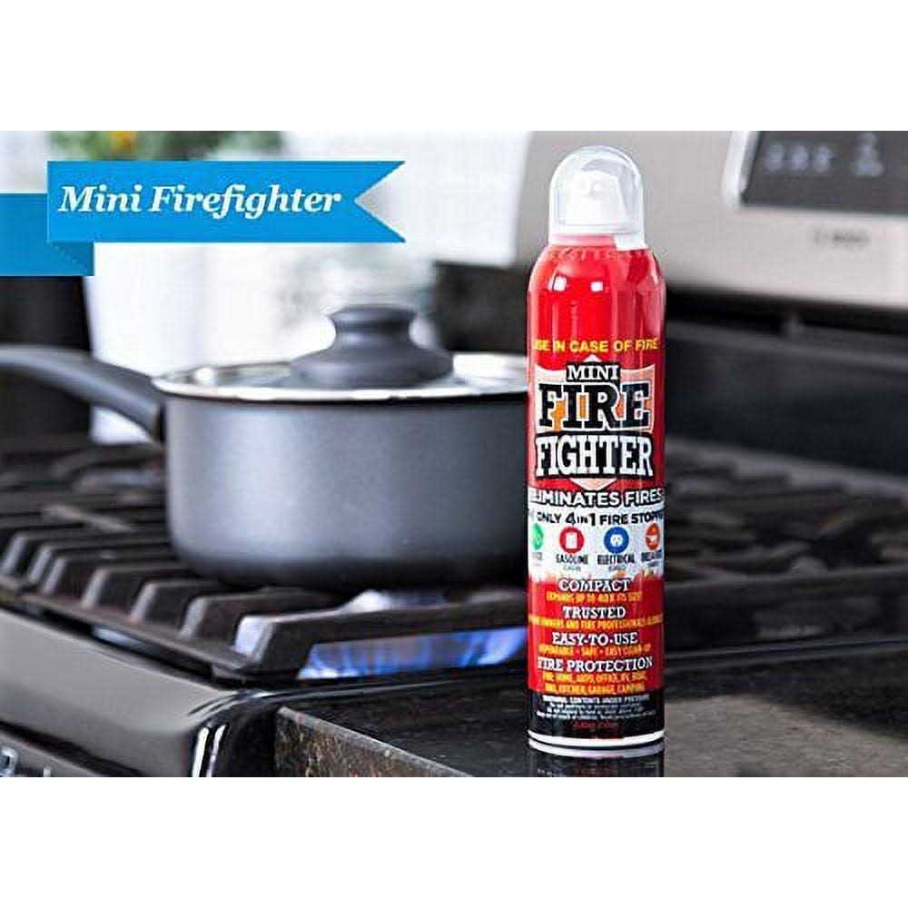 Mini Firefighter All Purpose Fire Extinguisher Classes Abck Gasoline, Kitchen Grease Oil and Fats, Electric and Wood Fires For Home Apartment Office - Image 5