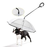 petpetssmart Dog Umbrella for Small Dogs Pet Umbrella with Chain Leash Doggie Rain Snow Day Walking Umbralla