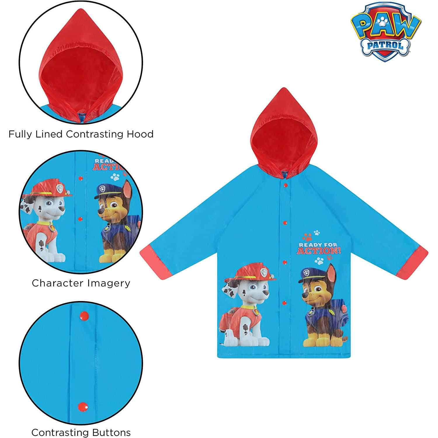 Nickelodeon Paw Patrol Raincoat and Umbrella Set Kids - Image 3