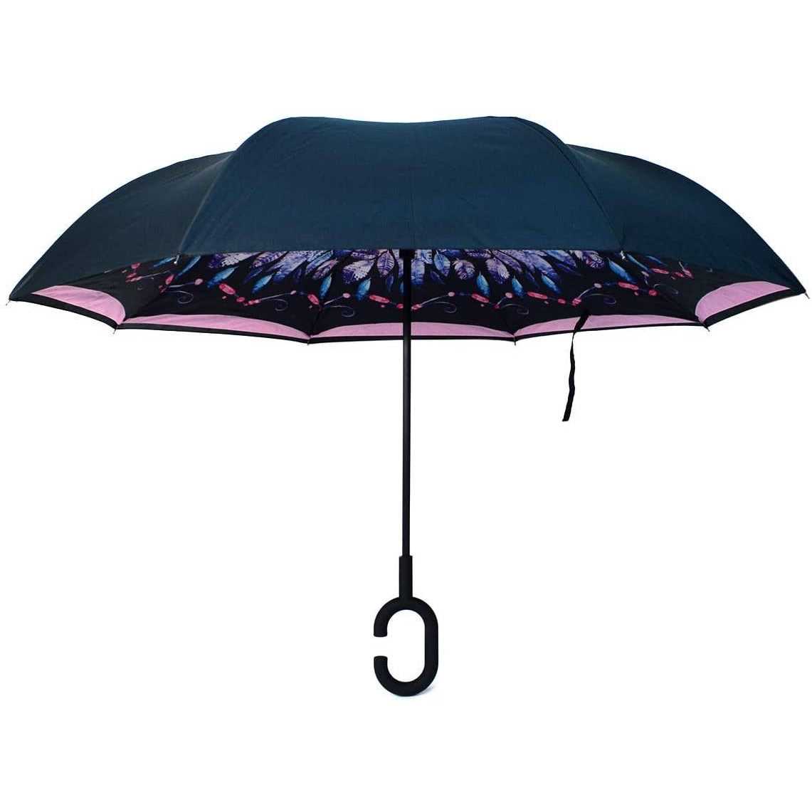 Parquet Flower Double Layer Inverted Umbrella - Image 5