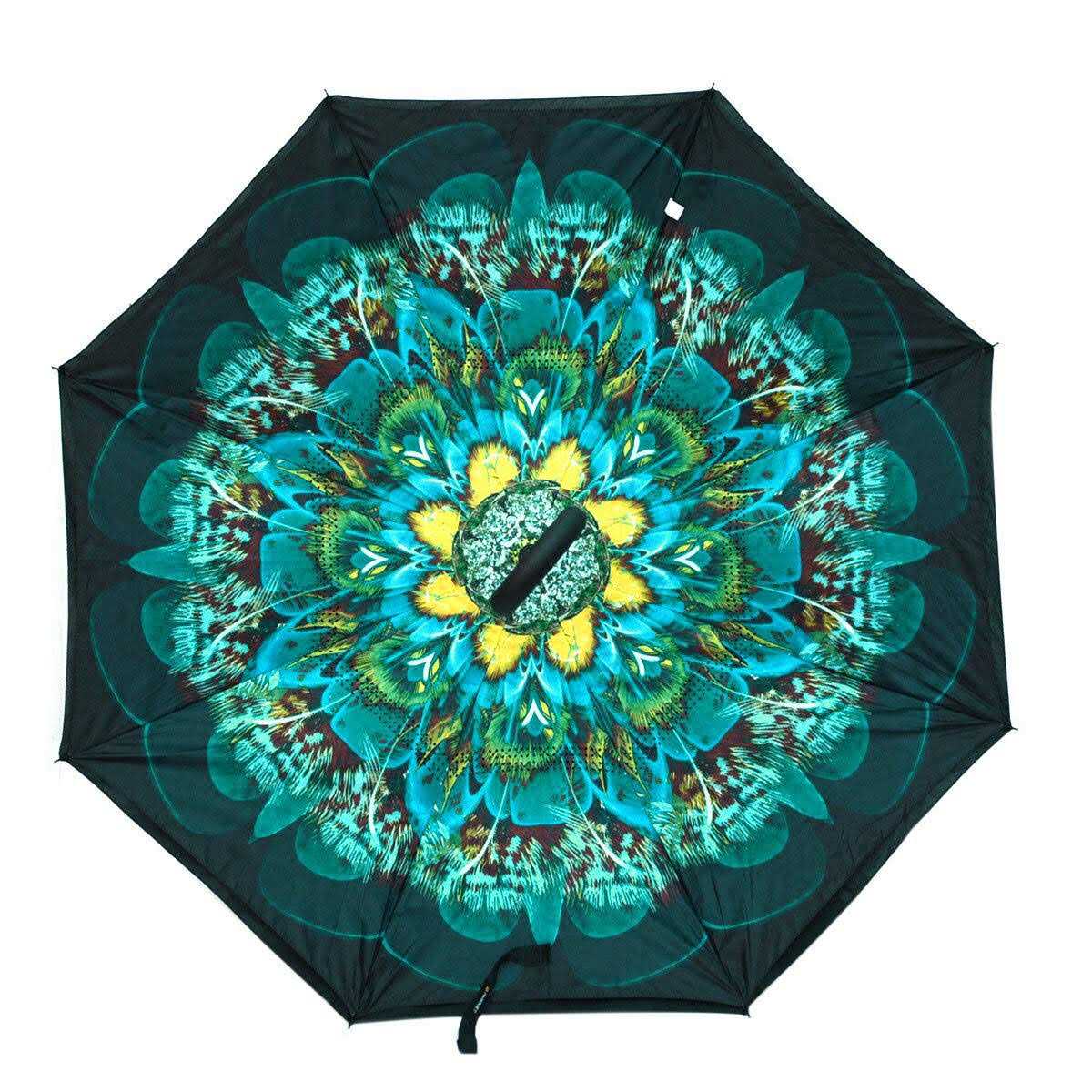 Parquet Flower Double Layer Inverted Umbrella - Image 3