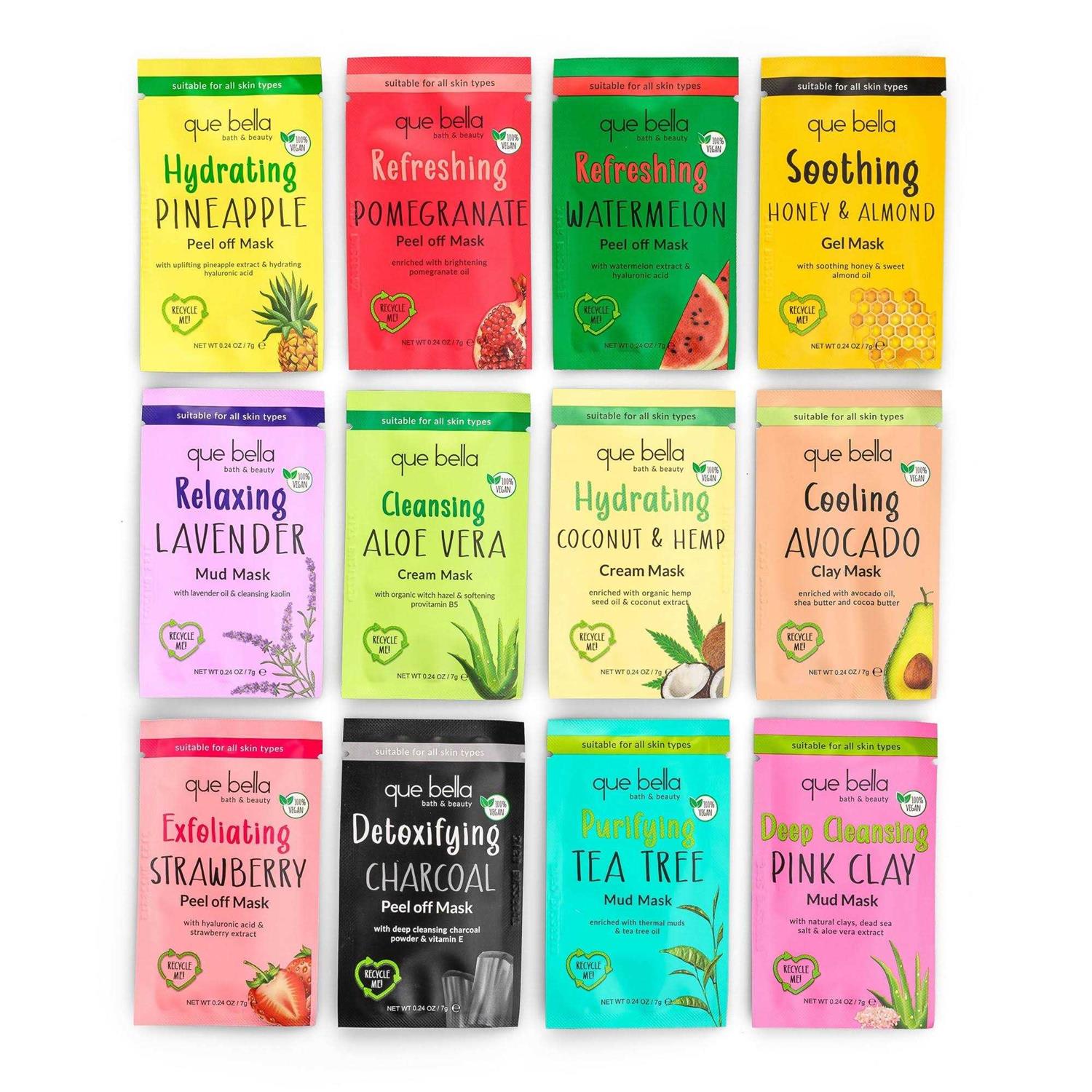 Que Bella Holiday 12 Days of Masking Face Mask Advent Calendar Gift Set – 12pc - Image 4