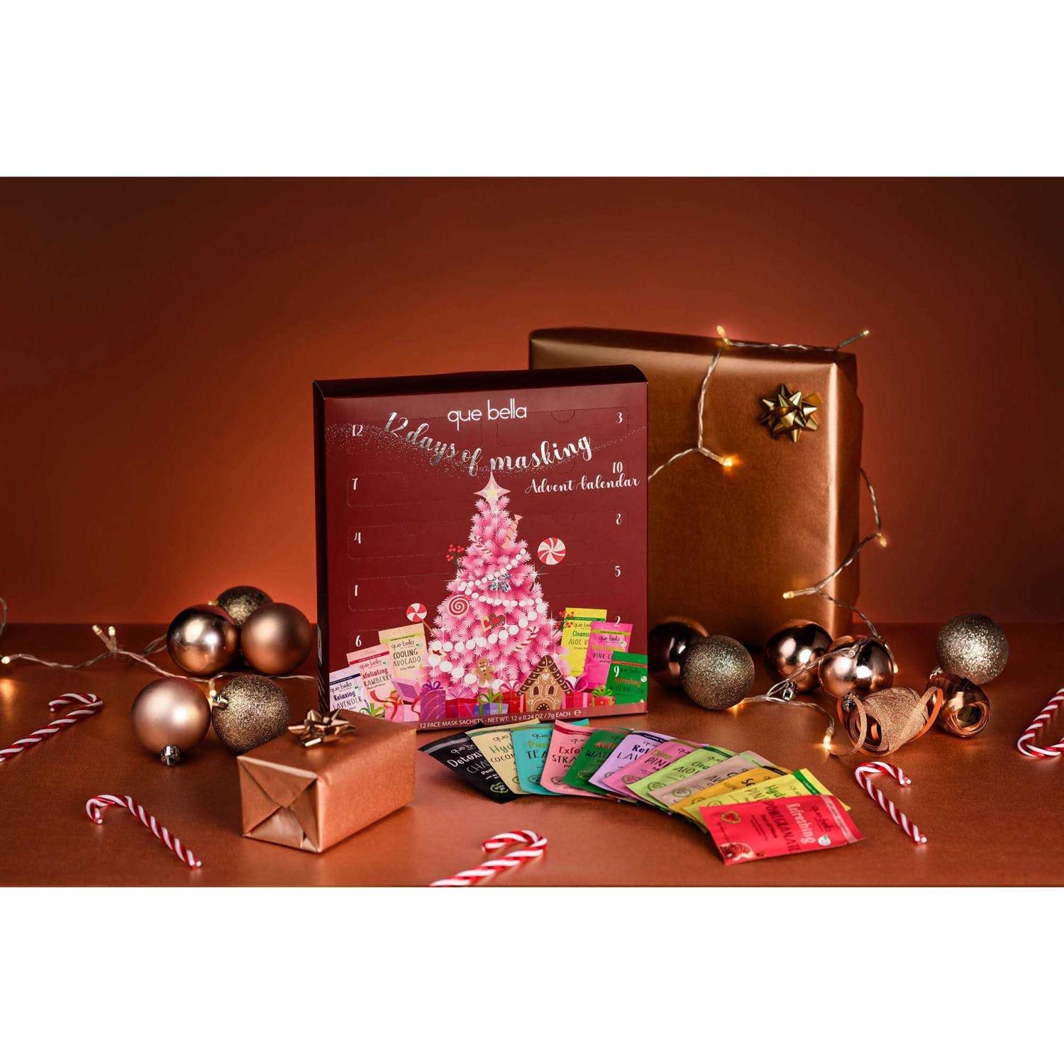 Que Bella Holiday 12 Days of Masking Face Mask Advent Calendar Gift Set – 12pc - Image 5