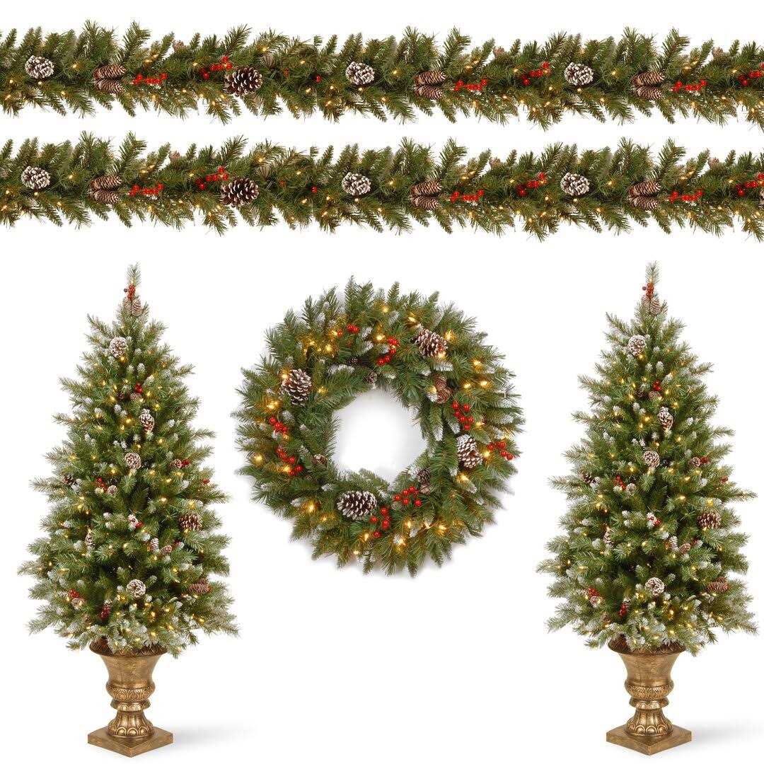 Andover Mills™ Frosted Berry Christmas Tree, Wreath and Garland Set - Image 3