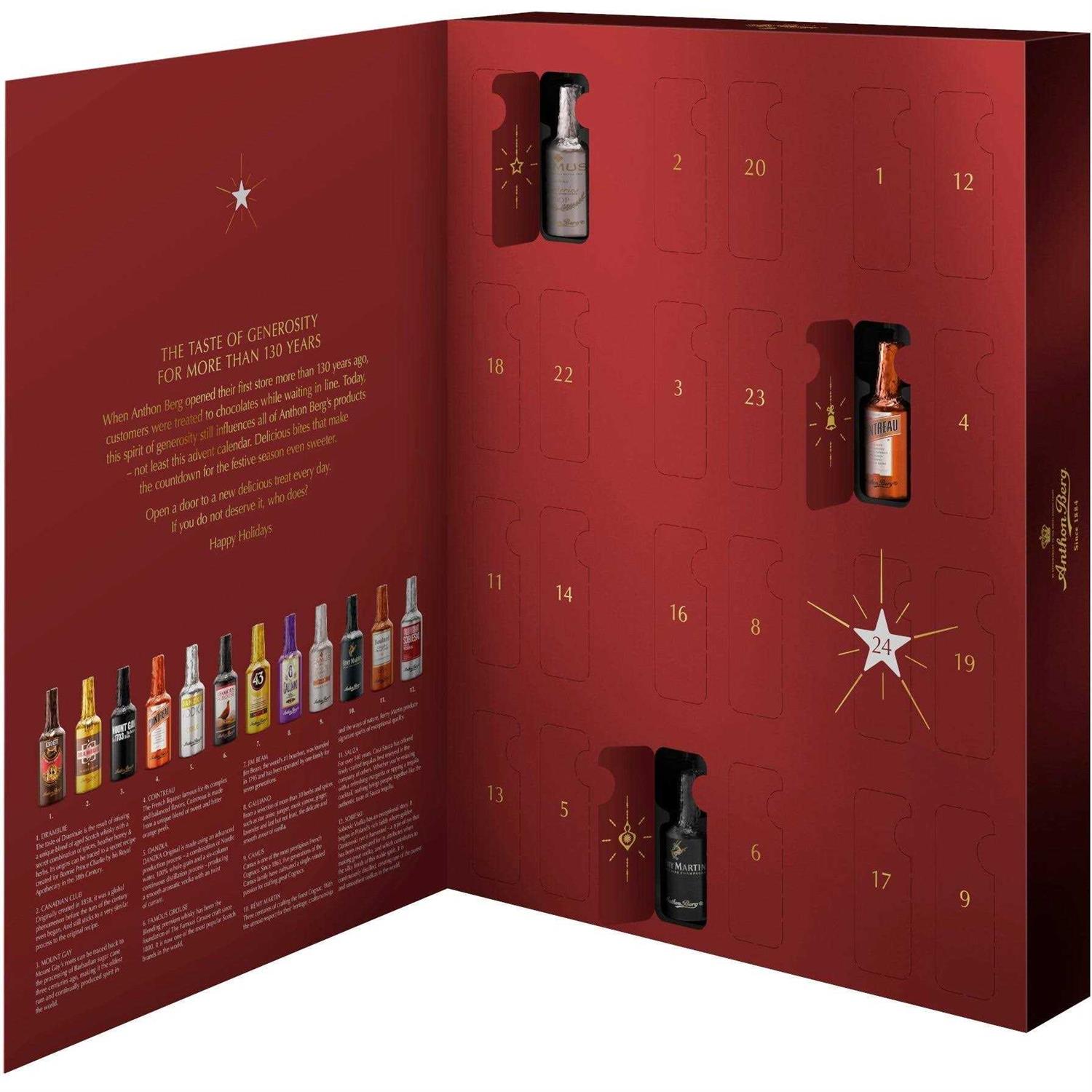 Anthon Berg Chocolate Liquor Bottles Advent Calendar - Image 2