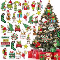 60Pcs Grinchs Christmas Tree Decorations Christmas Tree Ornaments