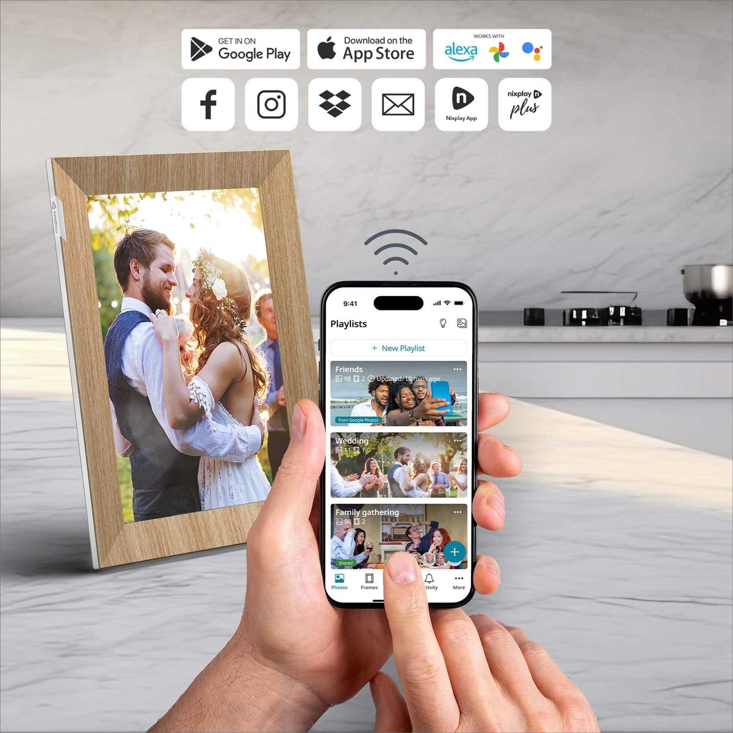 Nixplay 10.1 inch Touch Screen Digital Picture Frame with WiFi - Image 4