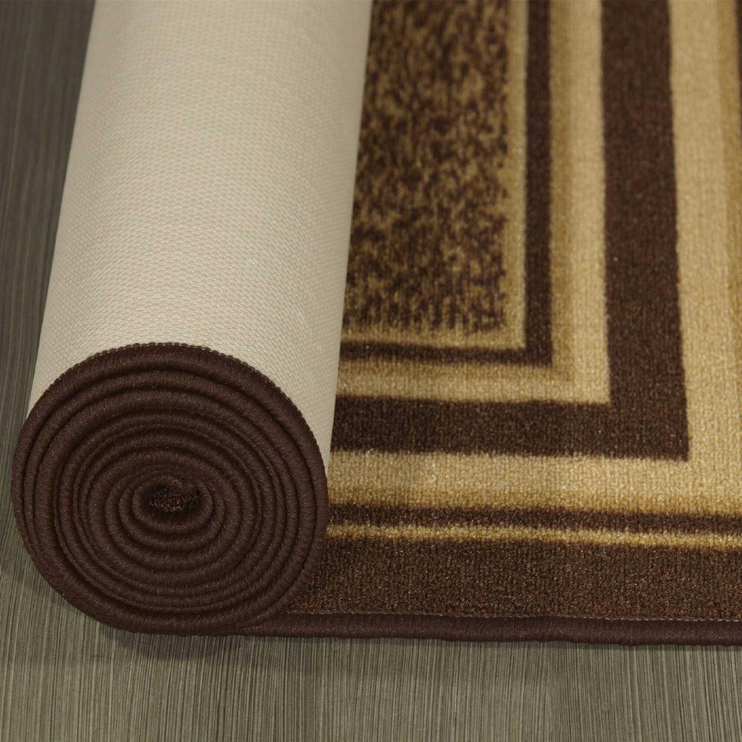 Ottomanson Ottohome Non-Slip Rubberback Bordered Indoor Runner Rug - Image 4