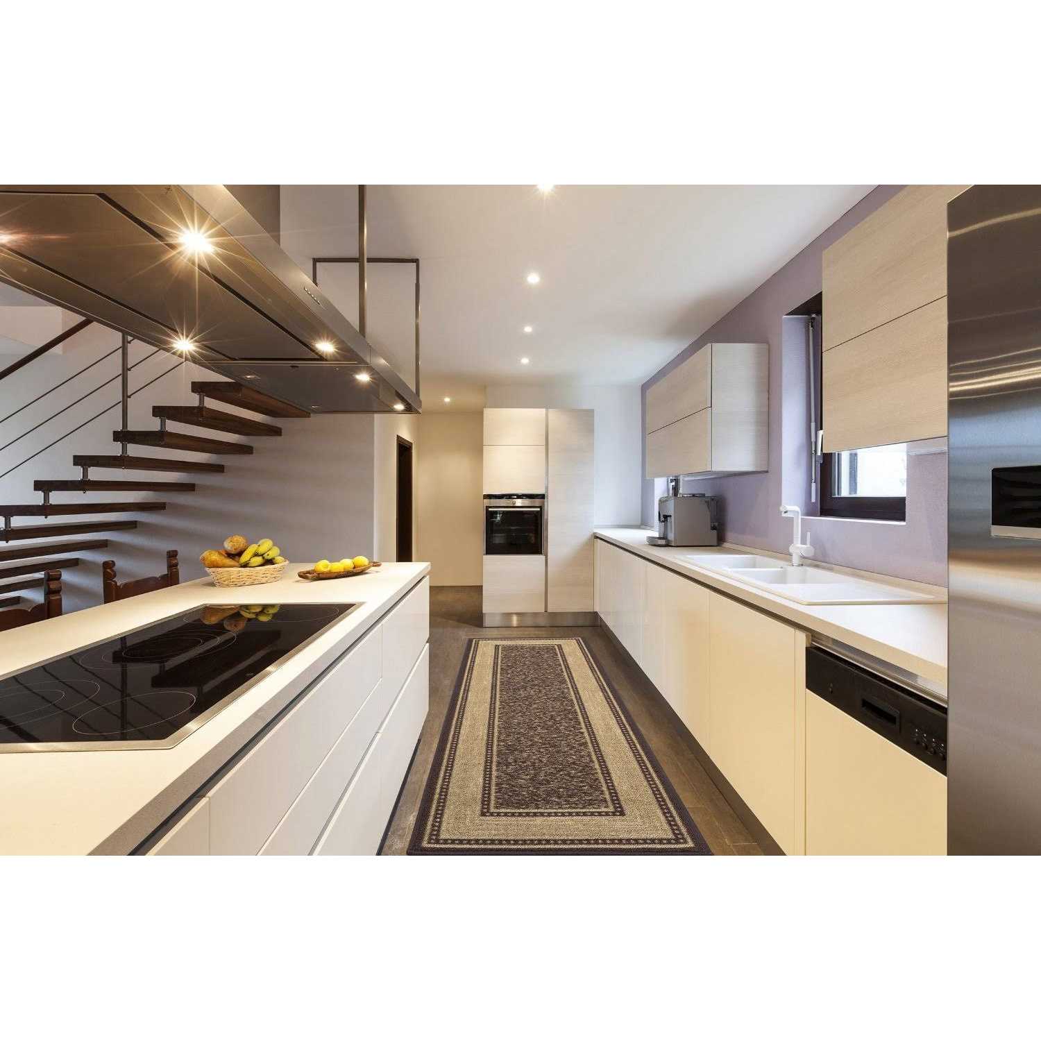 Ottomanson Ottohome Non-Slip Rubberback Bordered Indoor Runner Rug - Image 3