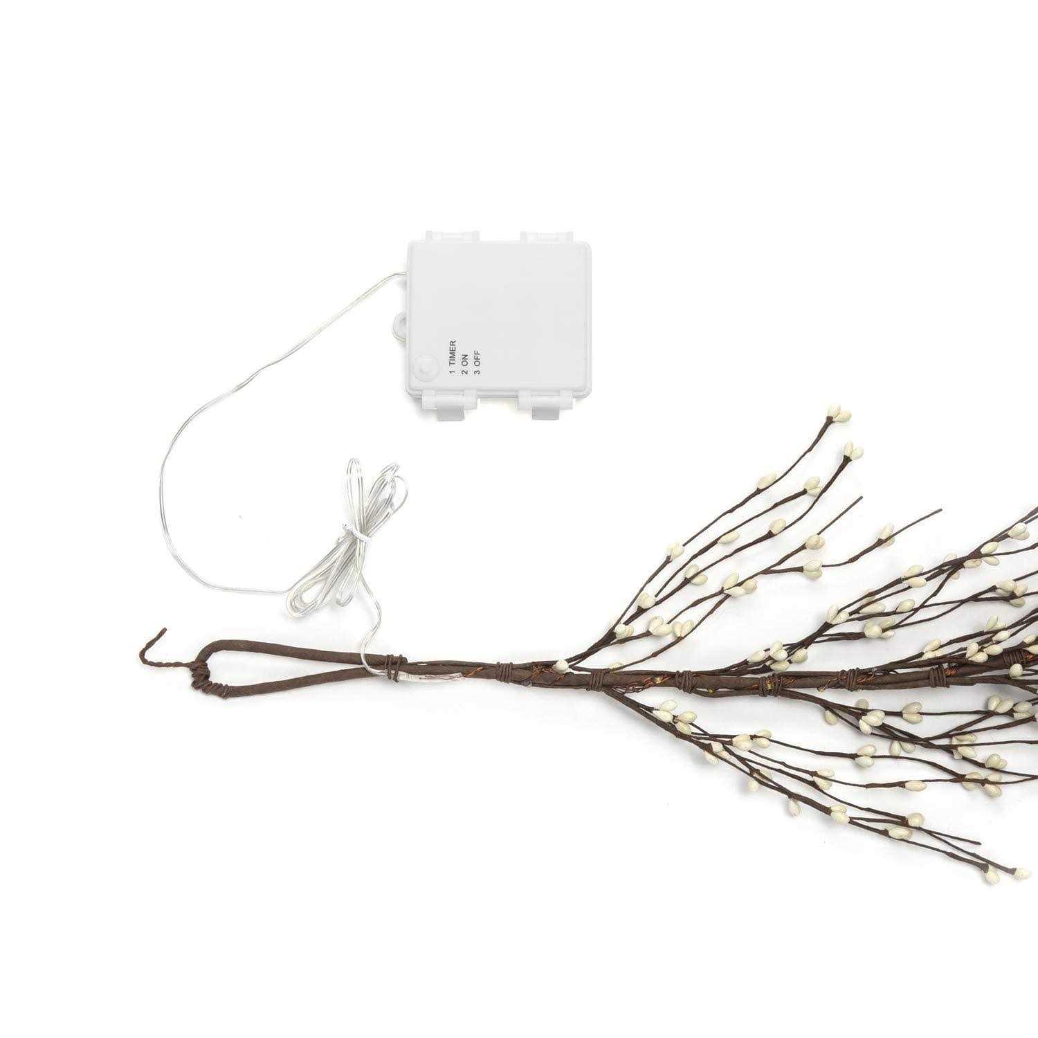 Pip Berry Garland with Lights 5.5 Feet Long 100 Led Brown Twig Branches - Image 4