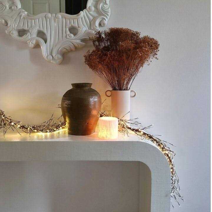 Pip Berry Garland with Lights 5.5 Feet Long 100 Led Brown Twig Branches - Image 5