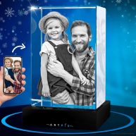 3D Crystal Photo Personalized Gift Rectangle ArtPix 3D Men Gifts