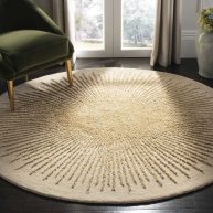 Amier Hand-Tufted Wool Beige/Beige Area Rug Wrought Studio Rug