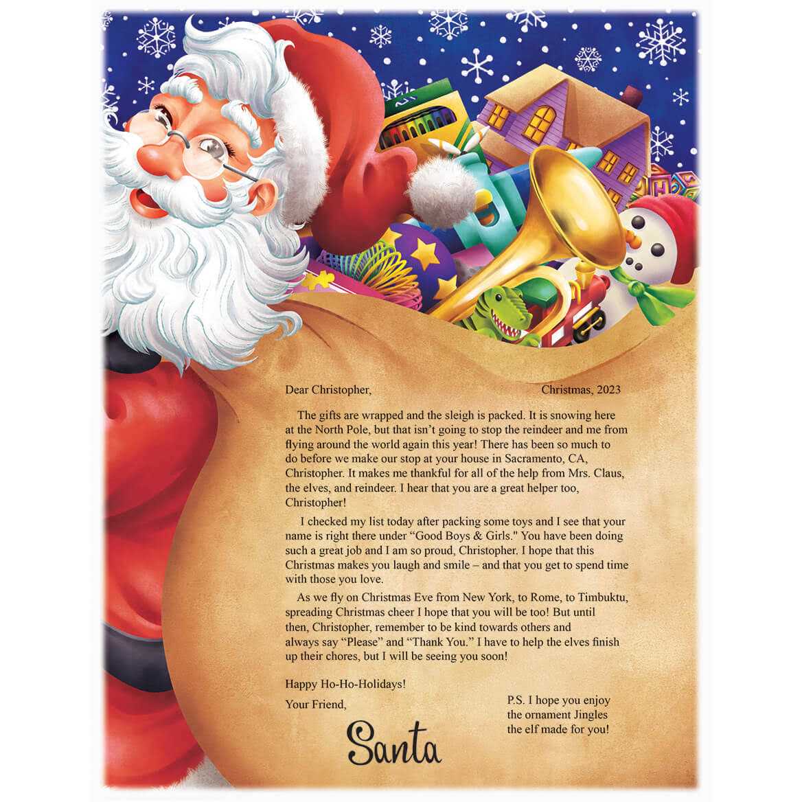 Personalized Letter from Santa and Ornament - Image 2