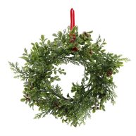 12 Mini Glitter Mistletoe Wreath by Ashland