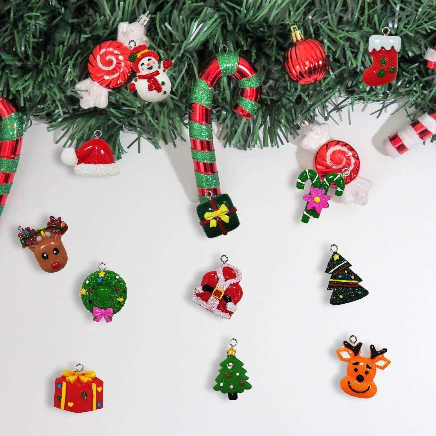 30pcs Christmas Mini Ornaments Small Resin Christmas Ornaments for Mini Christmas Tree Decorations - Image 2