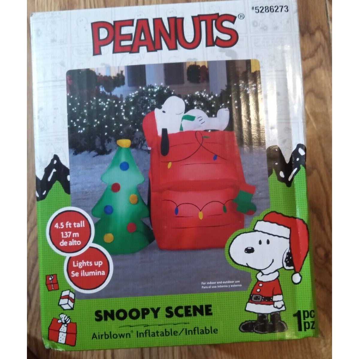 Peanuts Snoopy Scene Airblown Iatable Christmas Tree Yard Decoration 881573 - Image 4