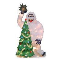 Northlight 32 Pre-Lit Faux Fur Bumble with Tree and Star Christmas Outdoor Decoration